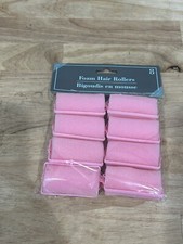 Basic Solutions Ladies 8 Pink Foam Hair Rollers NEW