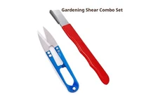 Mini Pruning Shears and Portable Blade Sharpener – Gardening and Tool Combo Set