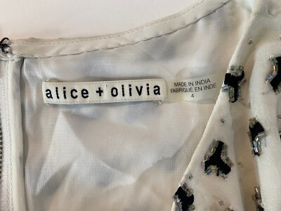 sachin and babi light blue dress Alice + Olivia Loryn Embroidered Cotton Minidress