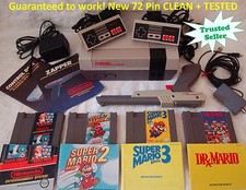 Nintendo NES ORIGINAL Console Bundle 4 Games Super Mario 1 2 3 -- ALL BOOKLETS