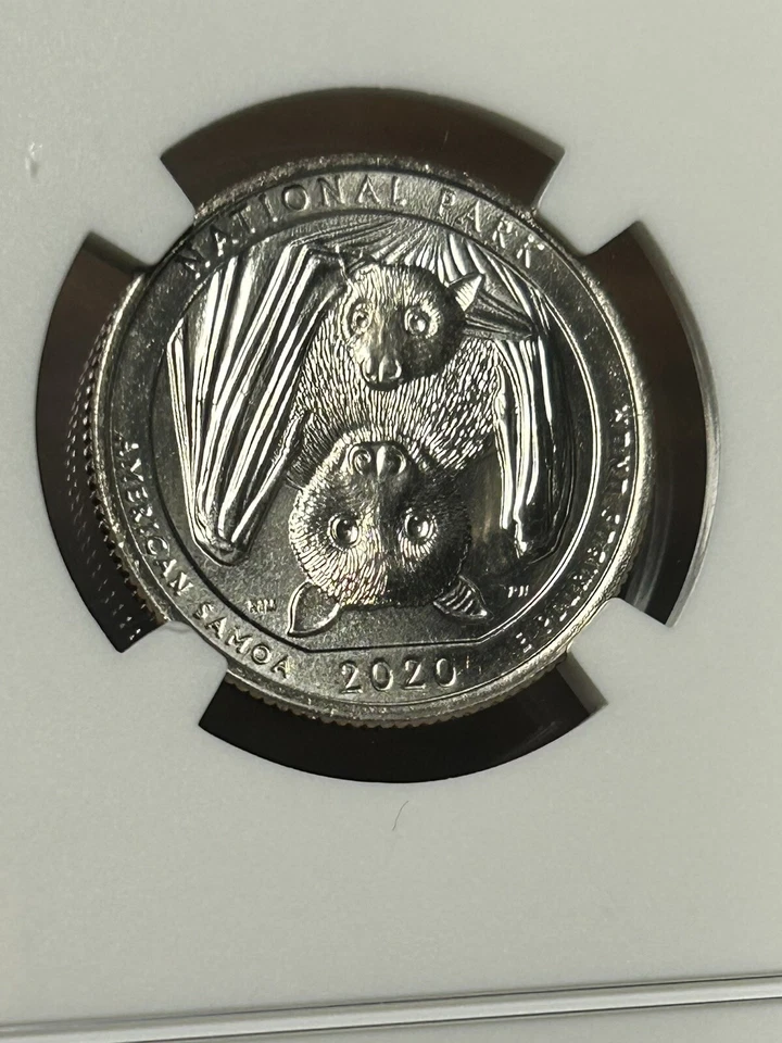 2020 W ‘V75’ 25¢ American Samoa Park NGC MS 66 ER WWII Privy Mark - Image 4 of 4