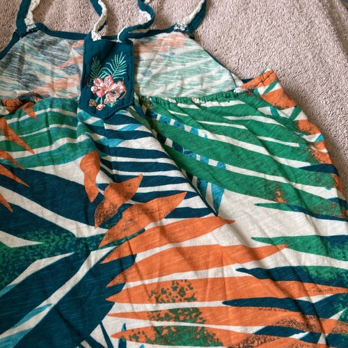 Roxy Girl Palm Spaghetti Strap Tank Blouse Girls Size S (8) - Picture 15 of 17