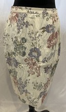 Vintage 90  s Scott Mcclintock Petite 10 Skirt floral pencil formal Midi romantic