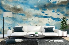 3D Watercolor Abstract Wallpaper Wall Mural Removable Self-adhesive Sticker9121
