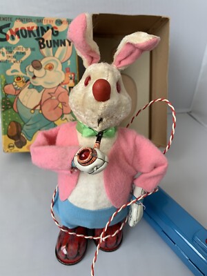 bunny smoking cigarette Rabbit Posters and Art Prints for Sale Rare Smoking Bunny Vintage Toy