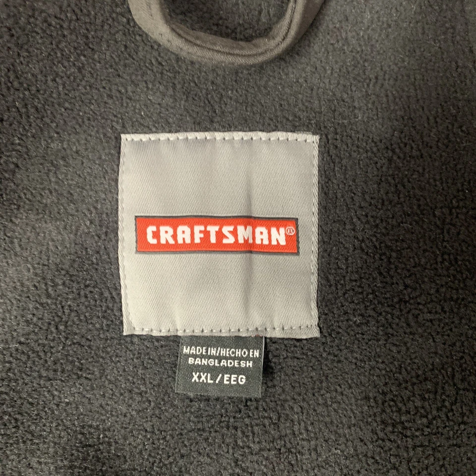 Chaqueta Craftsman Resistencia al Agua XXL Nueva Con Etiquetas Softshell Negra Bolsillos con Cremallera Foto 3 de 4