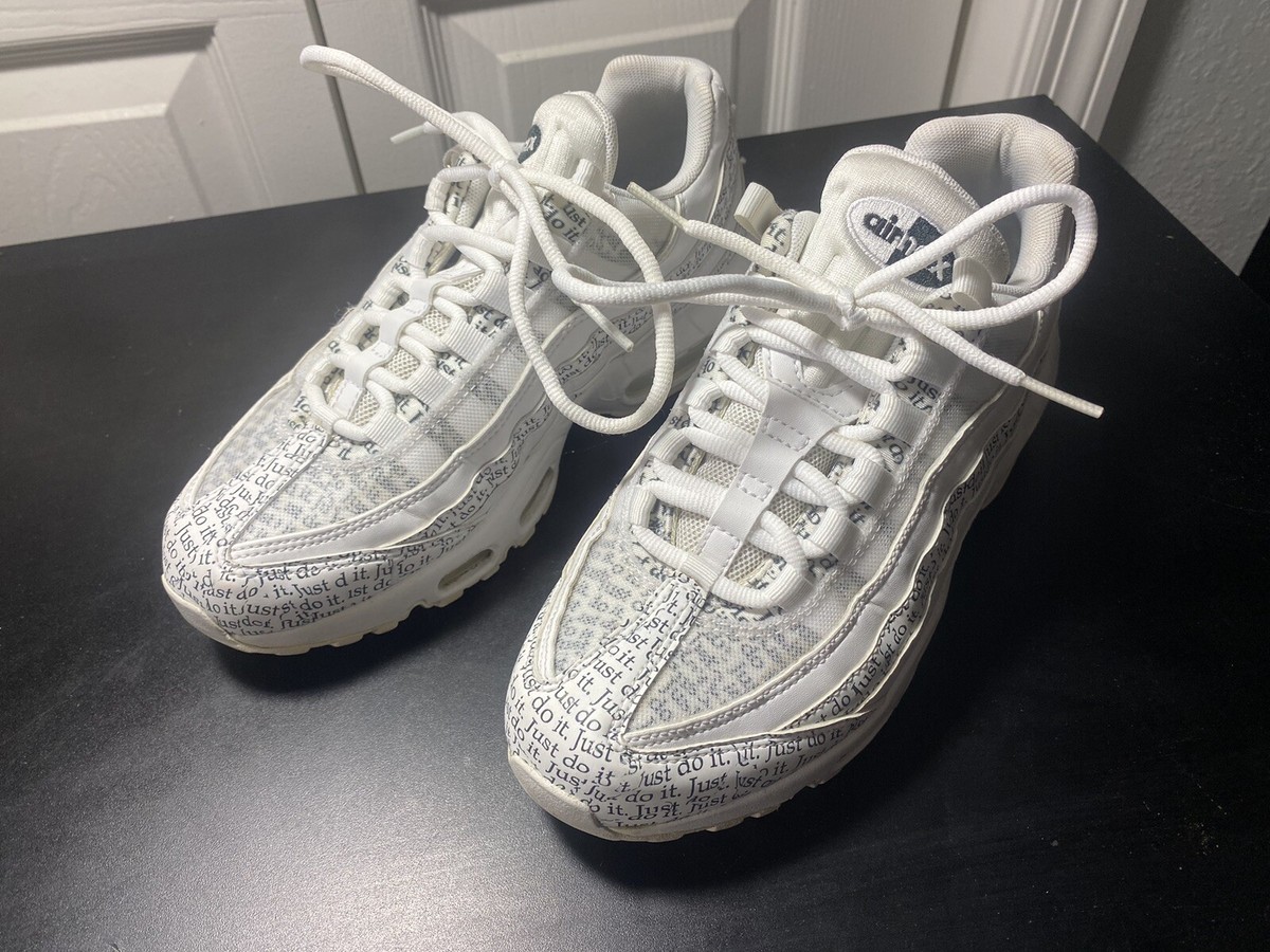 nike 95 just do it white