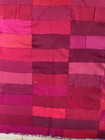 CRISPINA FFRENCH HANDMADE WOOL Sewn Red Purple Green Trim BLANKET THROW Upcycle — photo 10