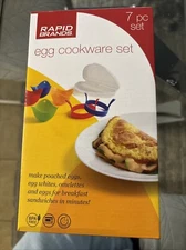RAPID BRANDS 7-PC MICROWAVE EGG COOKWARE SET - DORM OFFICE HOME  NEW SHIPS FREE!