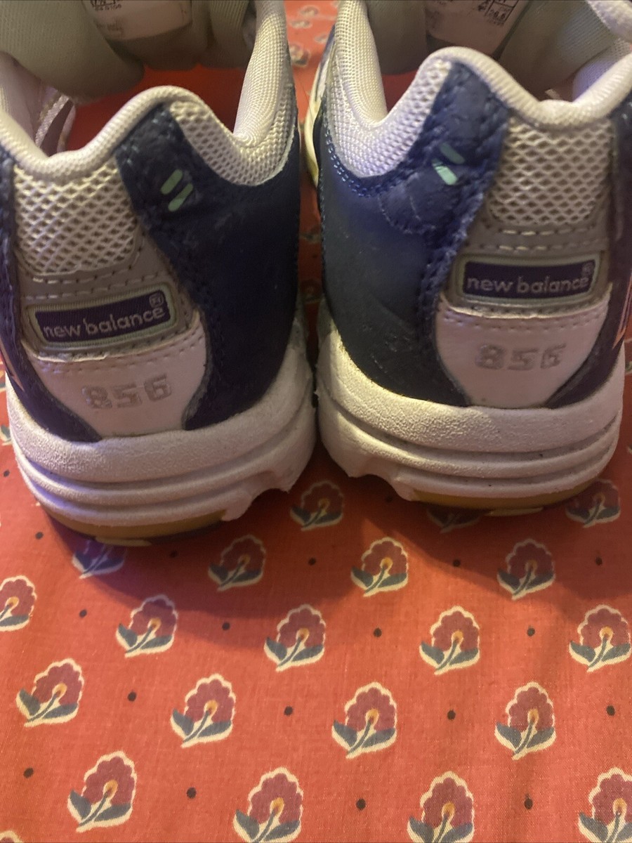 New Balance USA Mens 856 Rollbar White & Navy Casual  display picture 1