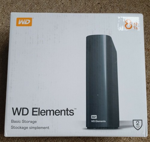 Western Digital Elements Desktop 3.5" 8TB External HDD. - Picture 1 of 2
