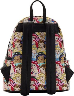 Loungefly Disney Princesses AOP Cinderella, Jasmine, Ariel, Snow White, Belle Mi Amazon.com | Disney Princesses Youth Girls 11.5 main image 3