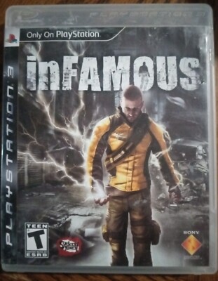 inFamous (Sony PlayStation 3, 2009) Complete in Box, Tested and Plays Great!