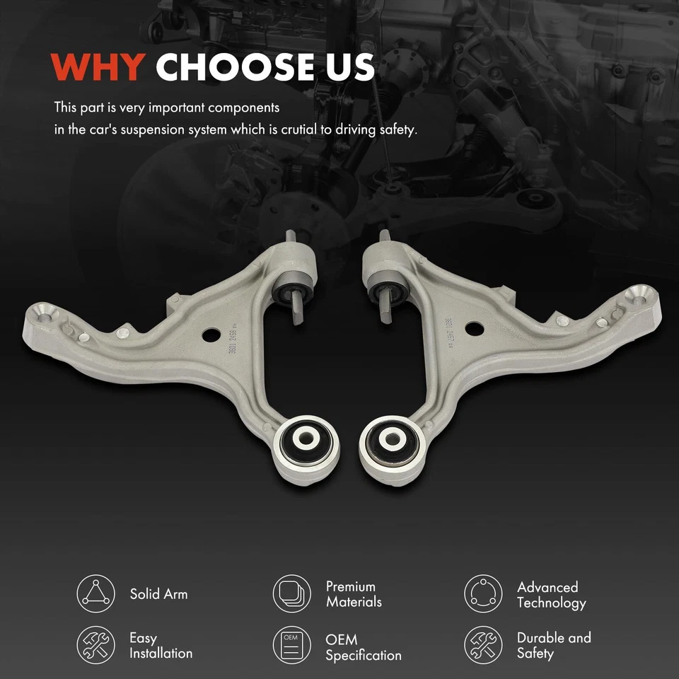 2x Nuevo brazo de control inferior delantero izquierdo y derecho para Volvo S60 V70 2001 2002-2007 tracción delantera Foto 4 de 4