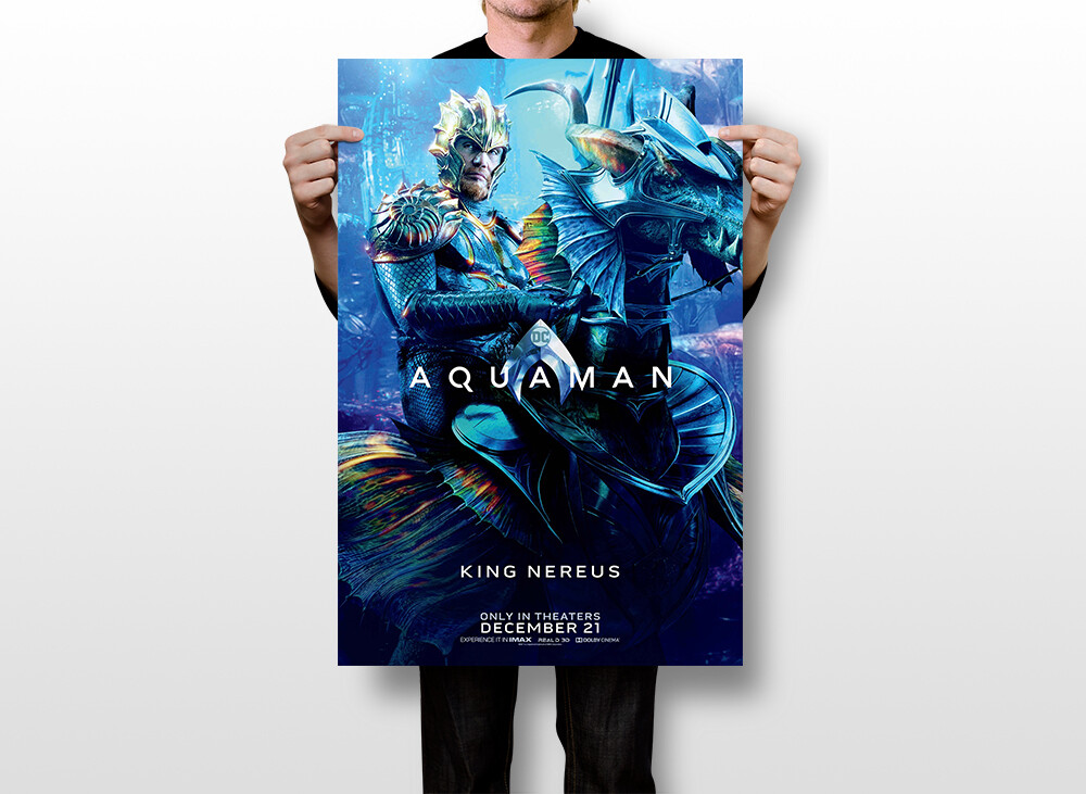 Aquaman King Nereus Movie Art Wall Indoor Room Outdoor - POSTER
