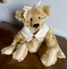 Vintage Mary George Distressed Mohair Teddy Bear 12 Steiff Style Tagged
