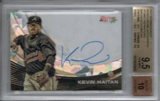 BGS 9.5 2017 Bowman's Best Monochrome Atomic Ref 10 AUTO Kevin Maitan #d 12/25