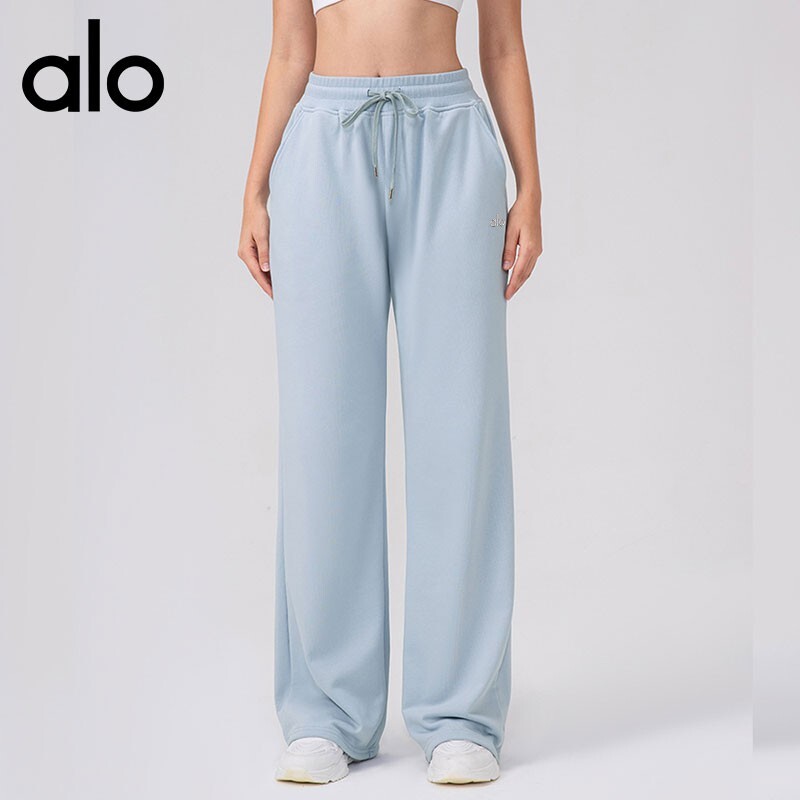 Alo Yoga Pants Loose High-waisted Casual Pants Sports Wide-leg Pants-image
