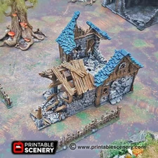 Ruined Blacksmith - Dwarves, Elves and Demons 15mm 28mm 32mm Wargaming Terrain D