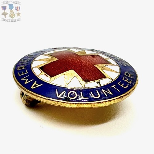 PIN INSIGNIA DE SERVICIO VOLUNTARIO DE LA CRUZ ROJA AMERICANA SEGUNDA GUERRA MUNDIAL EE. UU. - Imagen 4 de 5