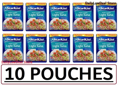 10 Pouches - StarKist Chunk Light Tuna in Water, 2.6 Oz (Total 26 oz)
