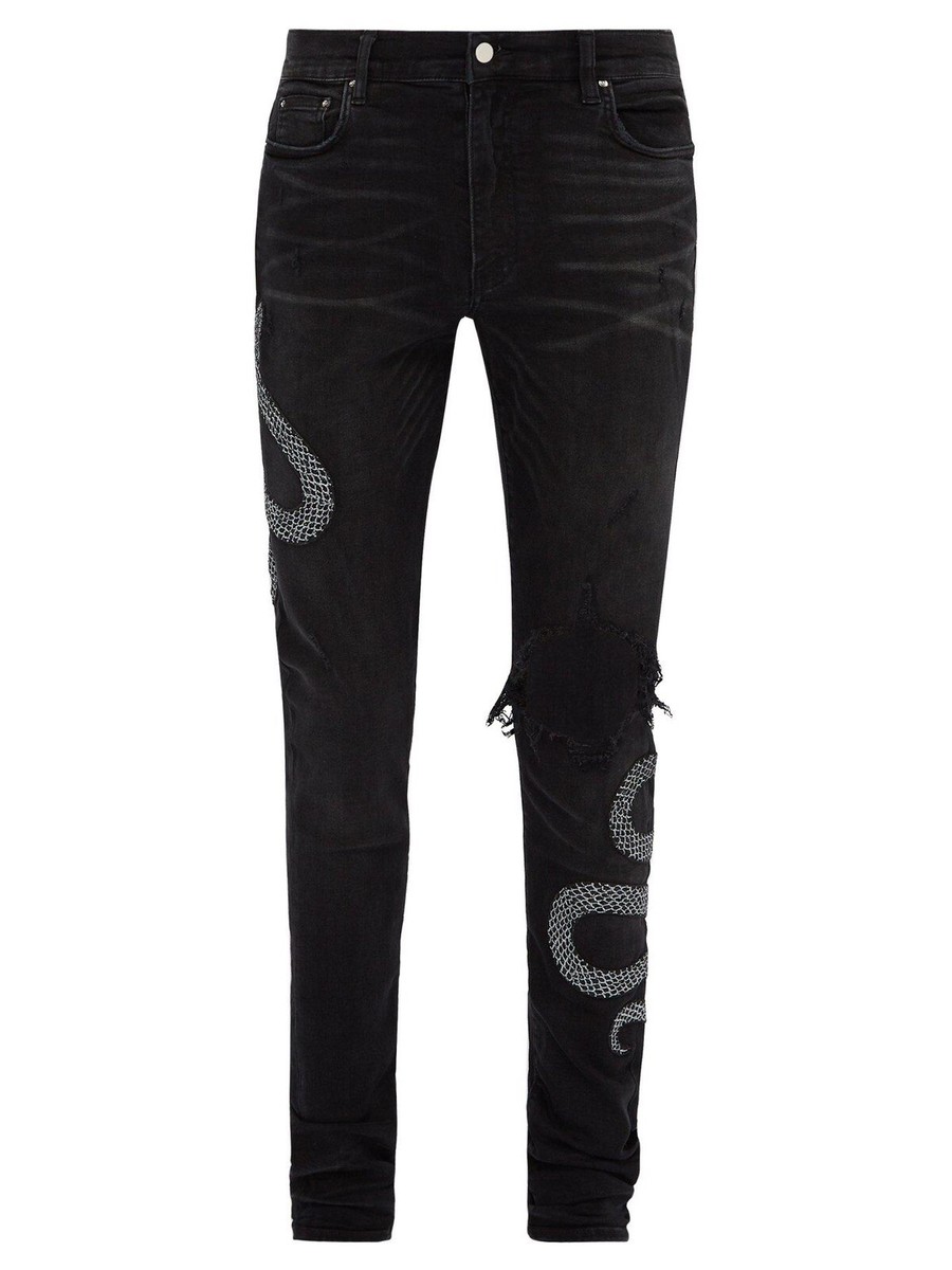 パンツ Amiri jeans 28size Amiri Jeans Size 28 - Black - Silver Snake | eBay