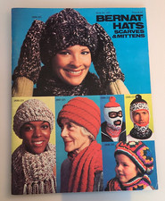 1977 Bernat Hats Scarves and Mittens Book 231 Knitting and Crochet pattern book