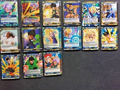 DRAGON BALL SUPER: Blue Yellow Saiyan Deck #1 W/ Iron Vow Trunks/ Oath's Power T