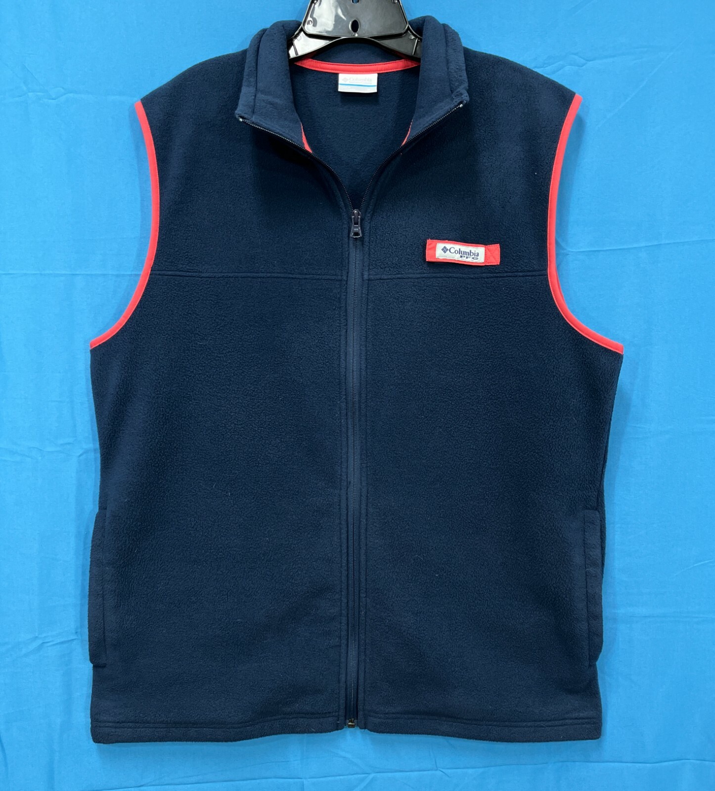 COLUMBIA PFG Performance Fishing Gear NAVY BLUE Fleec… Gem