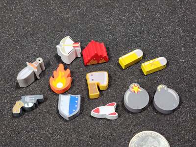 Weapon token board game piece upgrades