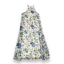 ASTR the Label Floral Halter Maxi Dress Womens 4 Multicolor Excellent Pleated