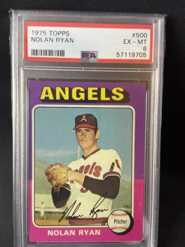 1975 TOPPS  NOLAN RYAN  #500 PSA 6 EX-MT