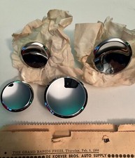 Chrome Door Drawer Pull 2" 1.5" 1964 NOS EAMES Mid-Century Round Concave tulip