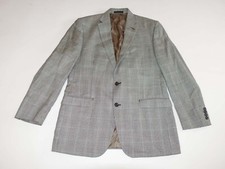 Lauren Ralph Lauren Mens Sport Coat Size 42 Long Gray Plaid Silk Wool Jacket 42L