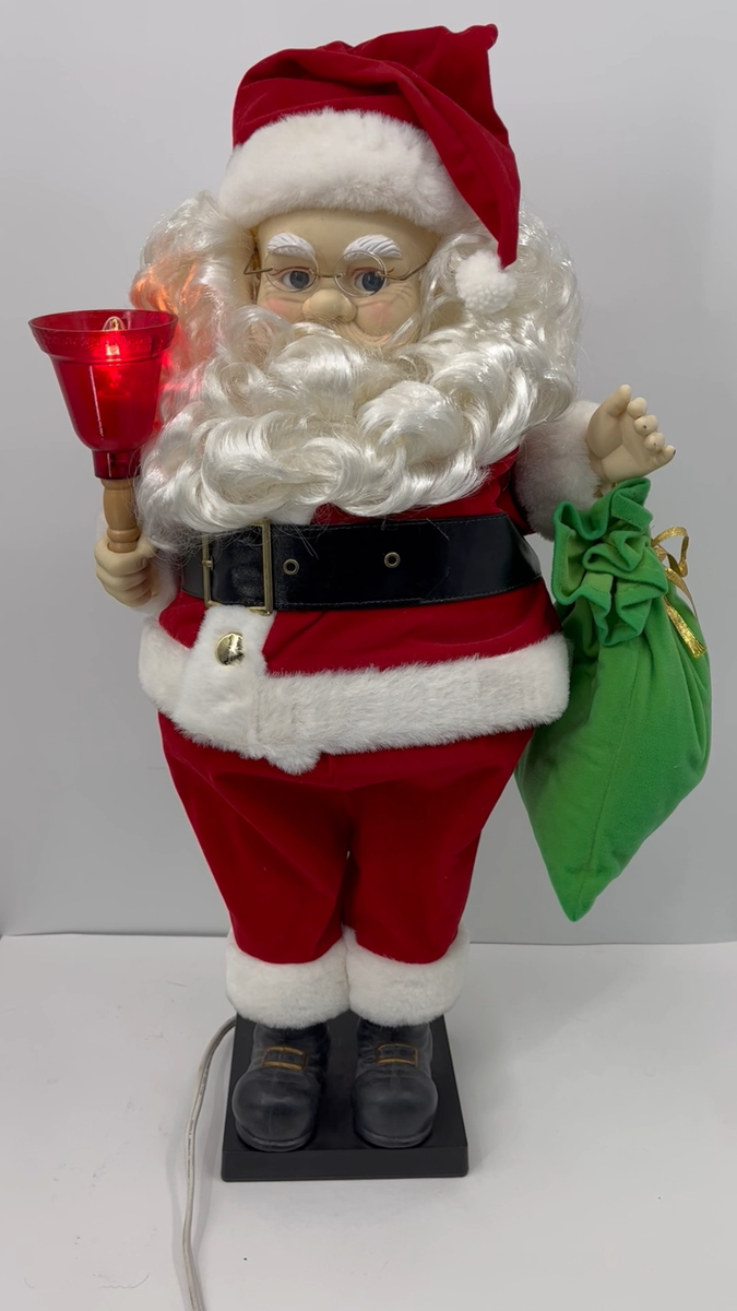 VTG Telco Motionettes Animated Christmas Santa Claus With Bell 27