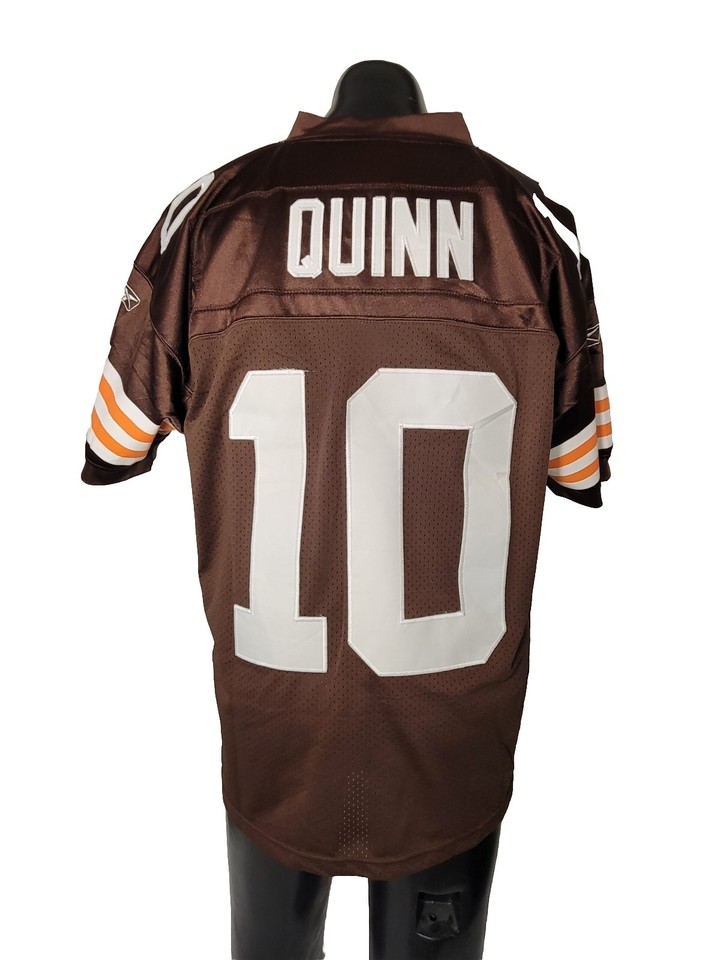 Cleveland Browns Brady Quinn 10 Reebok NFL Authentic Stiched Jersey