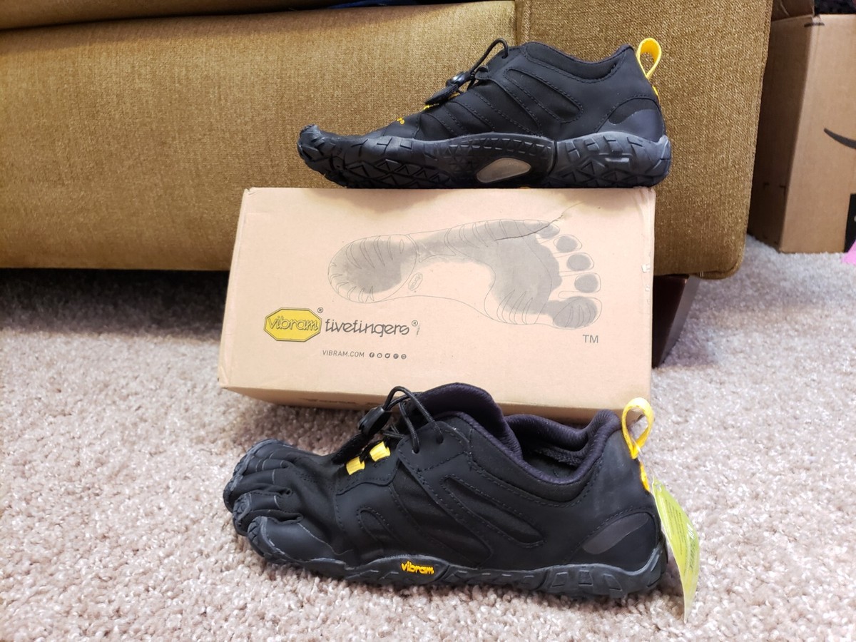 NEW VIBRAM men\'s v-trail 2.0 shoes in black/ yellow s-l1200.jpg main image 3