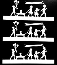 Children Marching Paper Die Cut Embellishment Scrapbooking Craft Card Making DIY