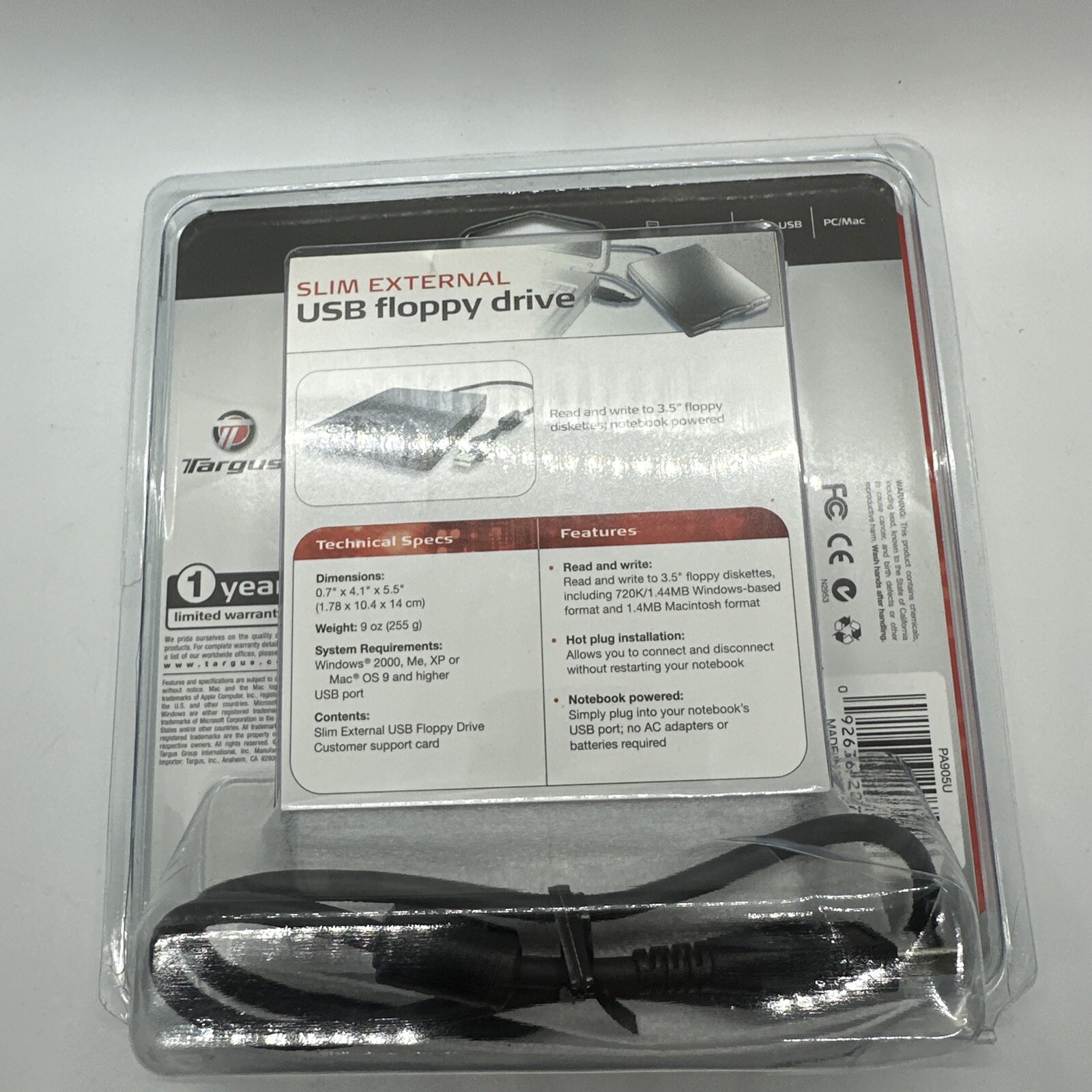 Targus PA905U Slim External USB Floppy Drive eBay