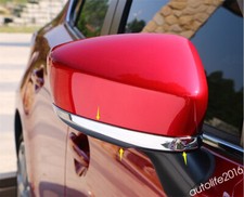 Accessories For Mazda 3 2014- 2016 Chrome Mirror Strip Lid Protection Cover Trim