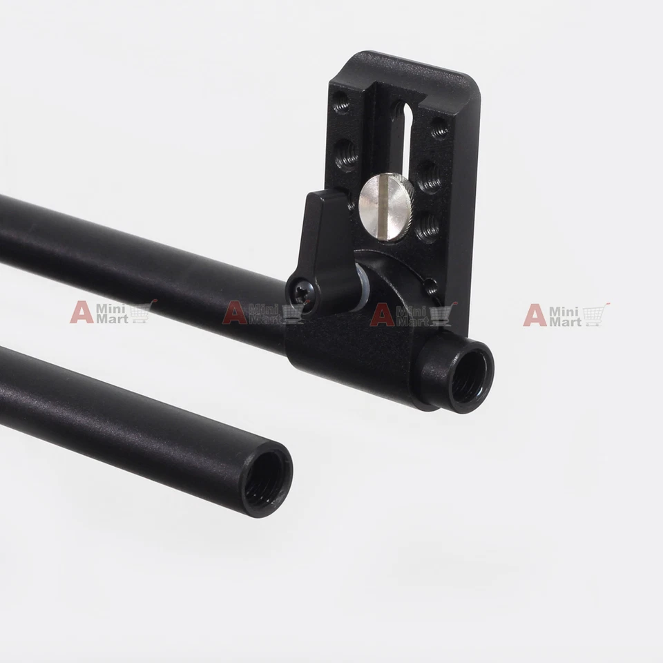 Abrazadera de varilla de placa de queso de montaje para soporte de varilla de riel de 15 mm DSLR plataforma cámara GH4 EVF Foto 2 de 4