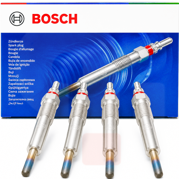 Bosch GlüHkerzen Kit 4Pc FüR Alfa Romeo 164 33 6 75 90 Alfetta 1.8 2.0 2.4 TD-image
