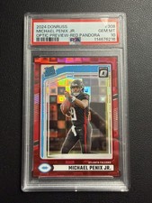 2024 Donruss Michael Penix Jr. Optic Preview Red Pandora Prizm (RC) PSA 10