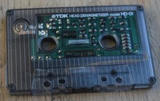 TDK HD-01 Cassette Tape Head Demagnetizer with Case  Battery
