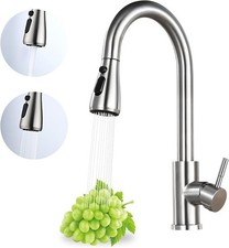 Single Handle Kitchen Sink Faucet Pull Down Spray High Arc Single Hole Mixer Tap