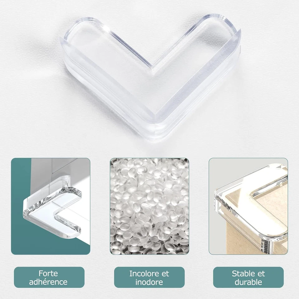 20 Pezzi Di Protezione Angolo Del Tavolo, Trasparente E Alta Elasticità, Protezi - Immagine 2 di 4