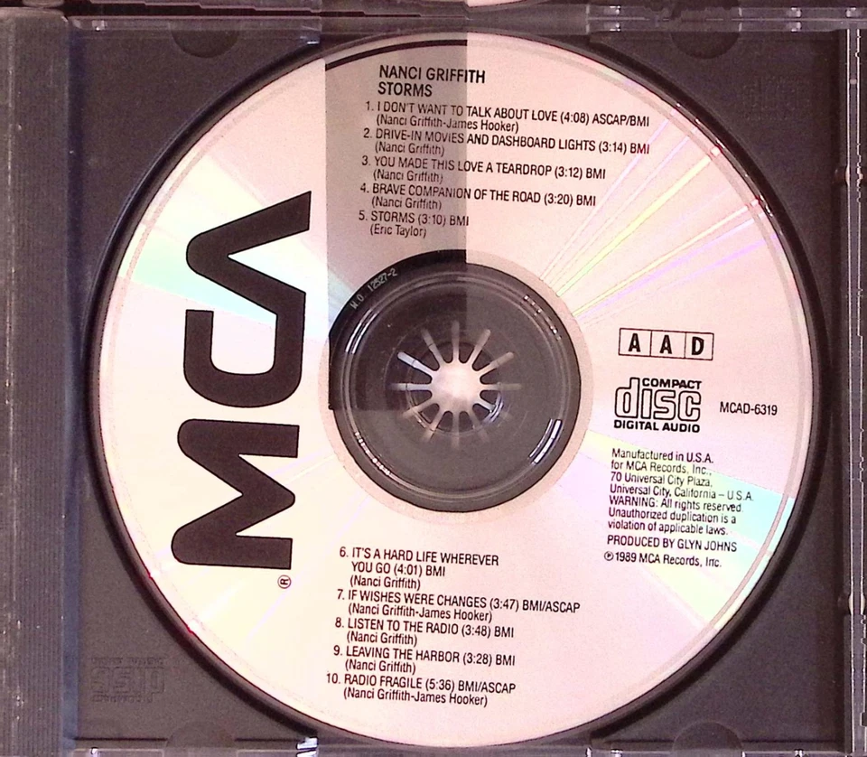 КОМПАКТ-ДИСК NANCI GRIFFITH STORM MCA RECORDS 8579 - Изображение 4 из 4
