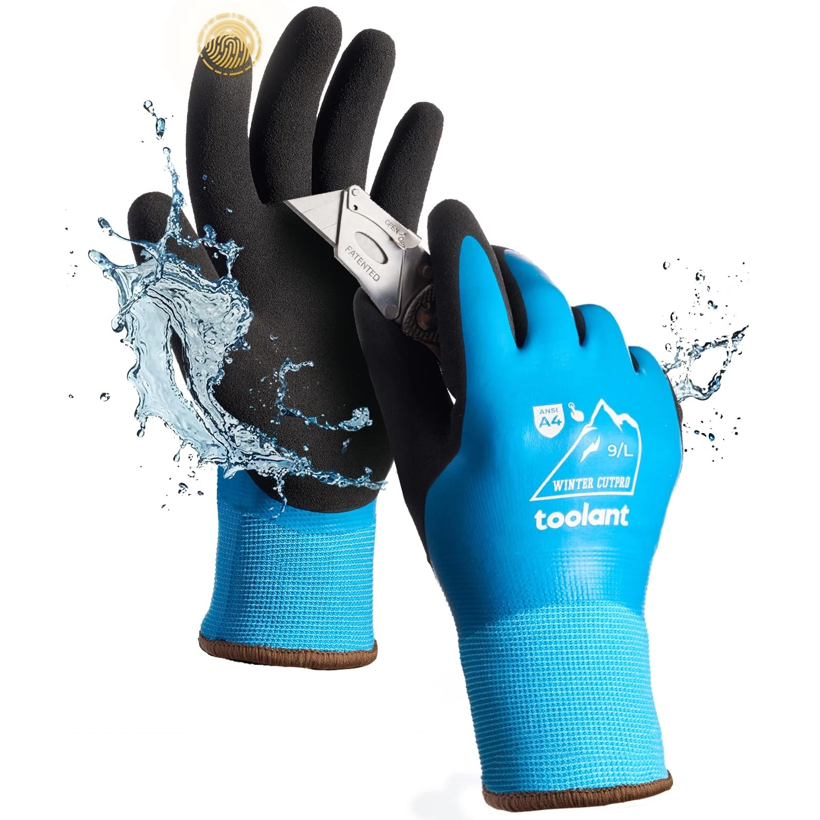 Waterproof Winter Work Gloves for Men and Women, ANSI A4 Cut Resistant Gloves...