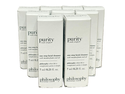 9x PHILOSOPHY PURITY ONE-STEP FACIAL CLEANSER 0.23oz / 7ml ea NIB