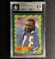 1986 Topps rookie #389 Bruce Smith BGS 8.5 w/ Subgrades (8.5, 8.5, 9, 8) RC